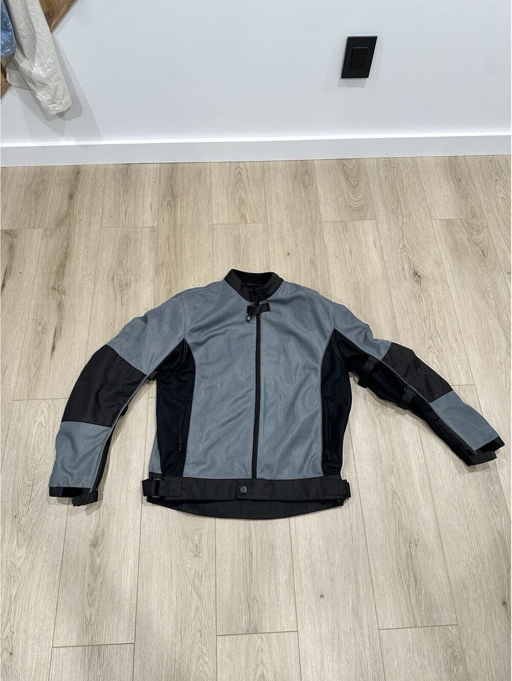 Schott Pro Jacket Mens XL Black Grey Motorcycle Biker Riding